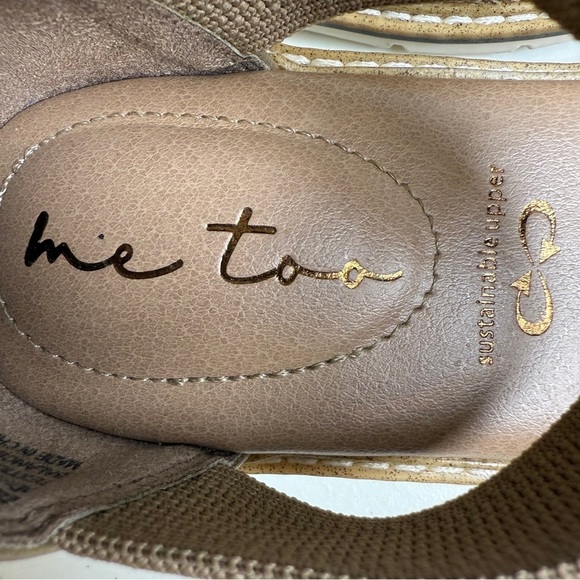 Me Too Womens Sandals size 6.5 Adria Closed Toe Sandal Brown Genuine Vegan - Picture 6 of 9